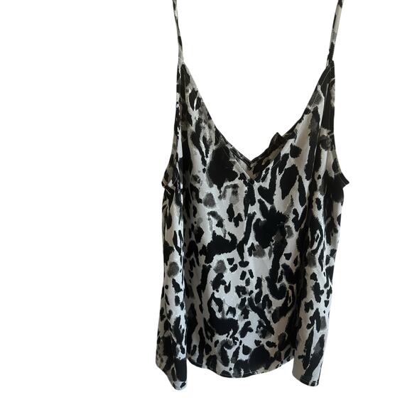 Free Press Women's Small Gray Black Leopard Print Sleeveless V-Neck Tank - Picture 4 of 10